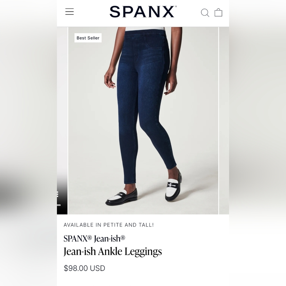 Spanx jean-ish leggings
